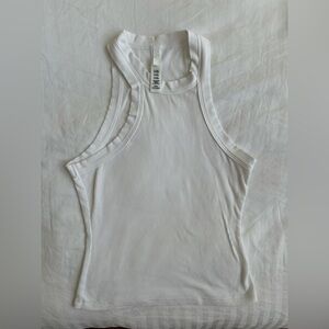 SKIMS White Ribbed Tank Top